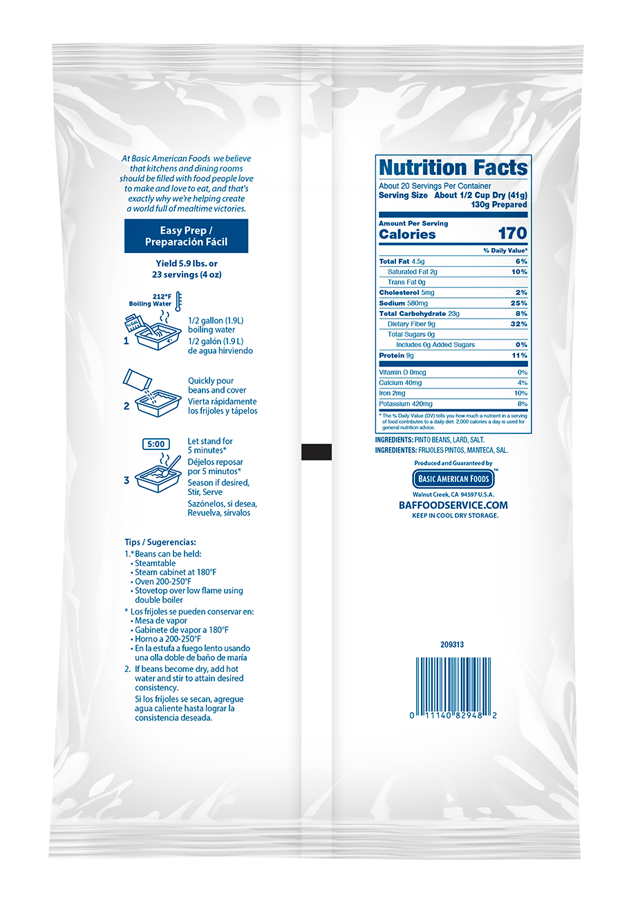 Santiago® EXCEL® Refried Beans Basic American Foods Foodservice