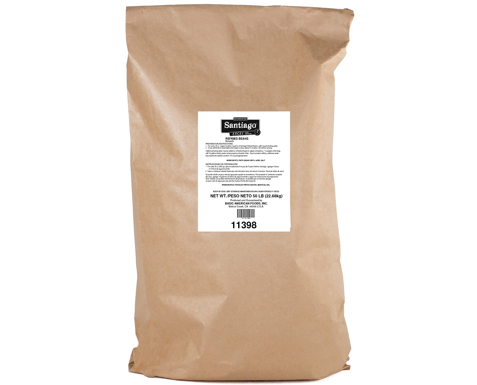 Santiago® EXCEL® Refried Beans Basic American Foods Foodservice